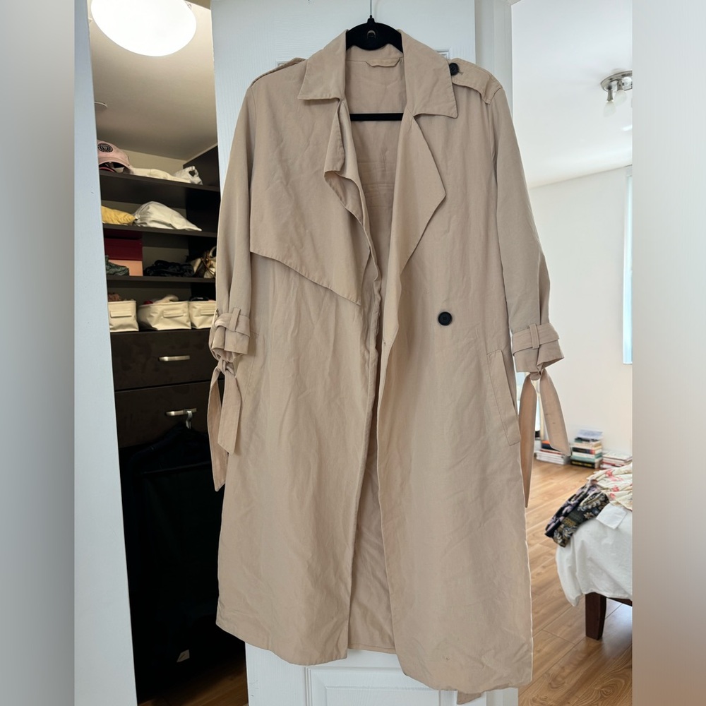 All Saints spring neutral cotton trench